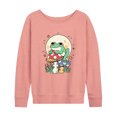 thumbnail image 1 of Instant Message - Frog And Mushrooms - Women's Lightweight French Terry Pullover, 1 of 7