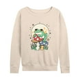thumbnail image 1 of Instant Message - Frog And Mushrooms - Women's Lightweight French Terry Long Sleeve Shirt, 1 of 6