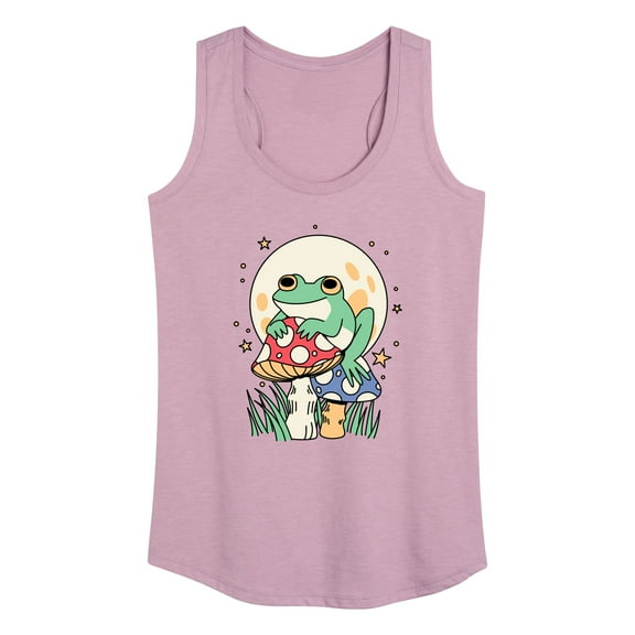Instant Message - Frog And Mushrooms - Women's Racerback Tank Top