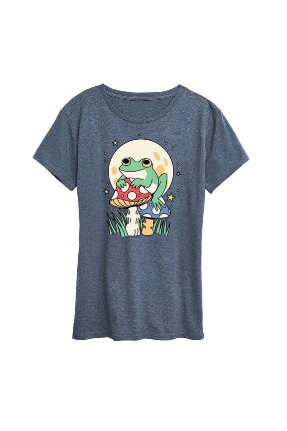 - Frog And Mushrooms - Women's Short Sleeve Graphic T-Shirt