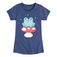 thumbnail image 1 of Instant Message - Frog On Mushroom - Toddler And Youth Girls Short Sleeve Graphic T-Shirt, 1 of 6
