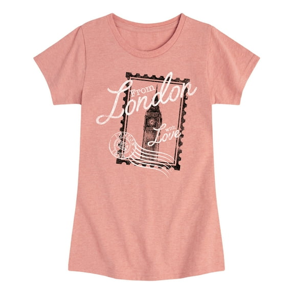 Instant Message - From London with Love - Girls Fitted Short Sleeve Graphic T-shirt
