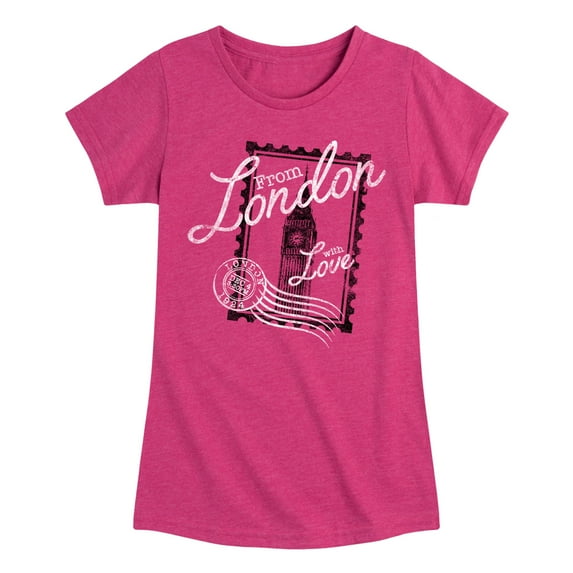 Instant Message - From London With Love - Youth Girls Fitted Short Sleeve T-Shirt