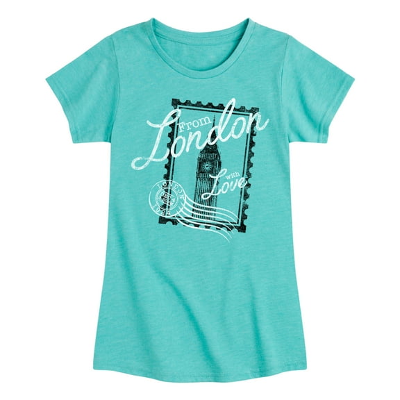 Instant Message - From London With Love - Youth Girls Fitted Short Sleeve T-Shirt