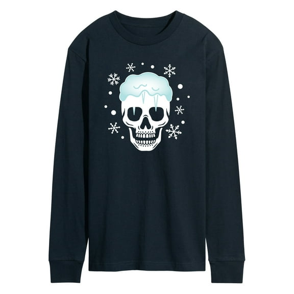 Instant Message - Frozen Skull - Men's Long Sleeve Graphic T-Shirt