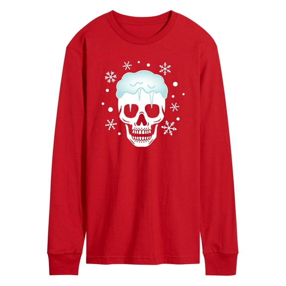 Instant Message - Frozen Skull - Men's Long Sleeve Graphic T-Shirt