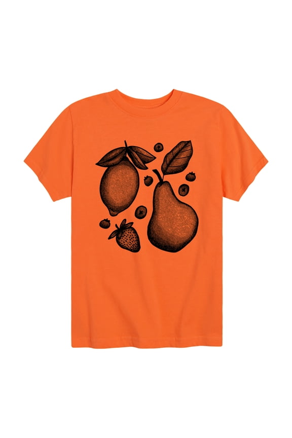- Fruit Images - Youth Boys Short Sleeve Graphic T-Shirt