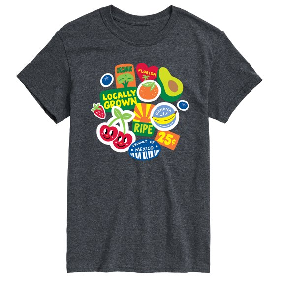 Instant Message - Fruit Stamps Short Sleeve Graphic T-Shirt