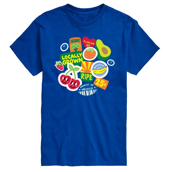 Instant Message - Fruit Stamps Short Sleeve Graphic T-Shirt