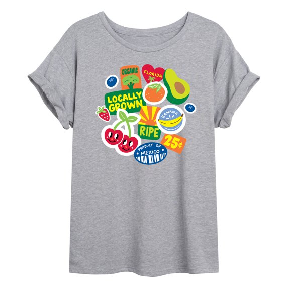 Instant Message - Fruit Stamps Relaxed Fit T-Shirt