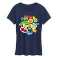 thumbnail image 1 of Instant Message - Fruit Stamps Women's Short Sleeve Graphic T-Shirt, 1 of 5