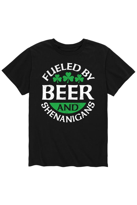 - Fueled By Beer Shenanigans Short Sleeve Graphic T-Shirt