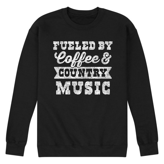 Instant Message - Fueled by Coffee and Country Music Graphic Fleece Sweatshirt