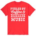 thumbnail image 1 of Instant Message - Fueled by Coffee and Country Music - Men's Short Sleeve Graphic T-shirt, 1 of 5
