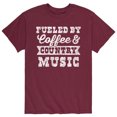 thumbnail image 1 of Instant Message - Fueled by Coffee and Country Music - Men's Short Sleeve Graphic T-shirt, 1 of 5