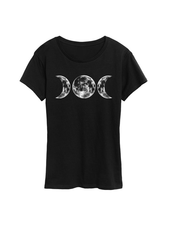 - Full Moon Phases Women's Short Sleeve Graphic T-Shirt