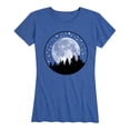 thumbnail image 1 of Instant Message - Full Moon Pine Trees- Women's Short Sleeve Graphic T-shirt, 1 of 5