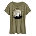 thumbnail image 1 of Instant Message - Full Moon Pine Trees- Women's Short Sleeve Graphic T-shirt, 1 of 4