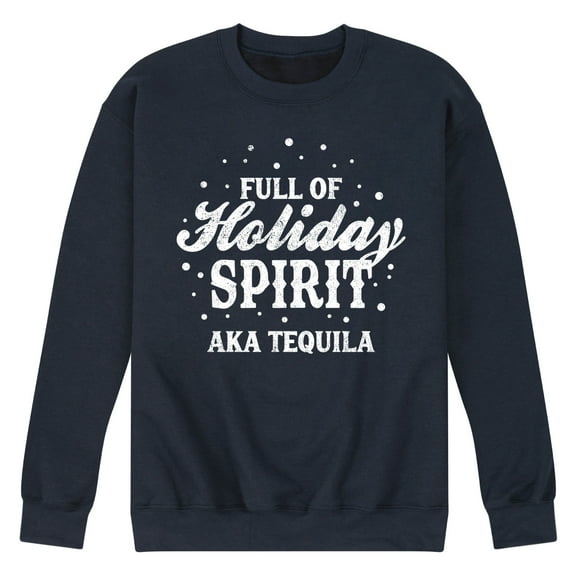 Instant Message - Full Of Holiday Spirit Funny Christmas - Men's Crew Neck Fleece Pullover