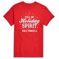 thumbnail image 1 of Instant Message - Full Of Holiday Spirit Funny Christmas - Men's Short Sleeve Graphic T-Shirt, 1 of 6