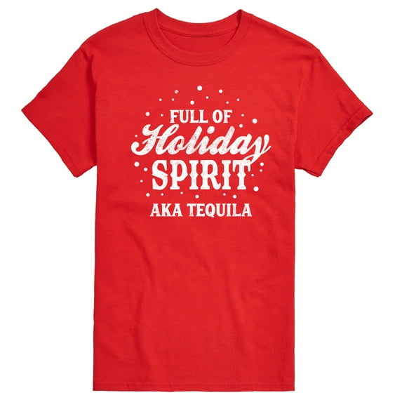 Instant Message - Full Of Holiday Spirit Funny Christmas - Men's Short Sleeve Graphic T-Shirt