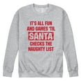 thumbnail image 1 of Instant Message - Fun And Games - Men's Long Sleeve Crew Fleece Sweatshirt, 1 of 5