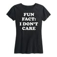 thumbnail image 1 of Instant Message - Fun Fact I Don't Care - Women's Short Sleeve Graphic T-Shirt, 1 of 5