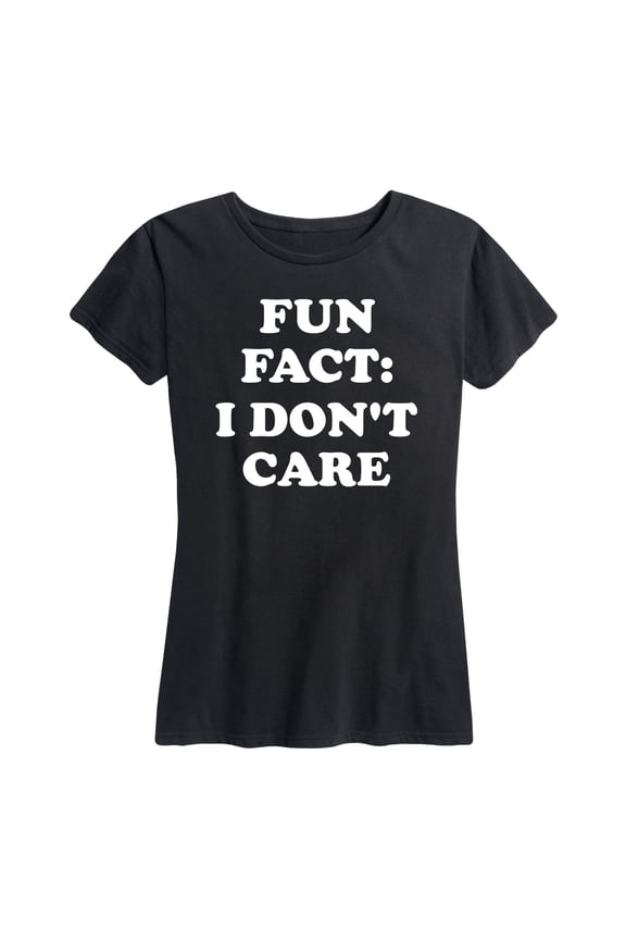 - Fun Fact I Don't Care - Women's Short Sleeve Graphic T-Shirt