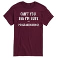 thumbnail image 1 of Instant Message - Funny Busy Procrastinating Short Sleeve Graphic T-Shirt, 1 of 5