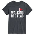 thumbnail image 1 of Instant Message - Funny Walking Red Flag - Adult Short Sleeve T-shirt, 1 of 5