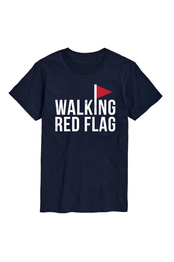 - Funny Walking Red Flag - Adult Short Sleeve T-shirt