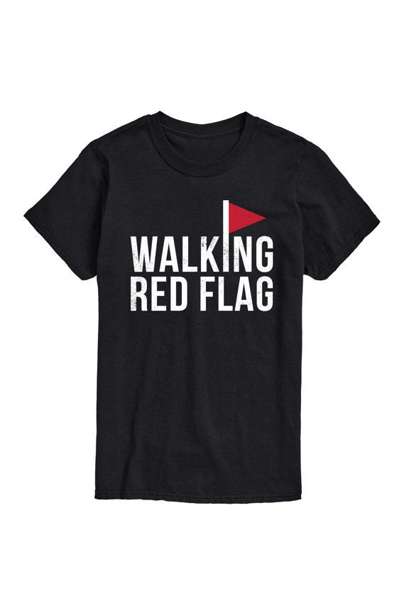 - Funny Walking Red Flag - Adult Short Sleeve T-shirt