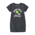 thumbnail image 1 of Instant Message - Gaga Ball Champ - Toddler & Youth Girls Fleece Dress, 1 of 4