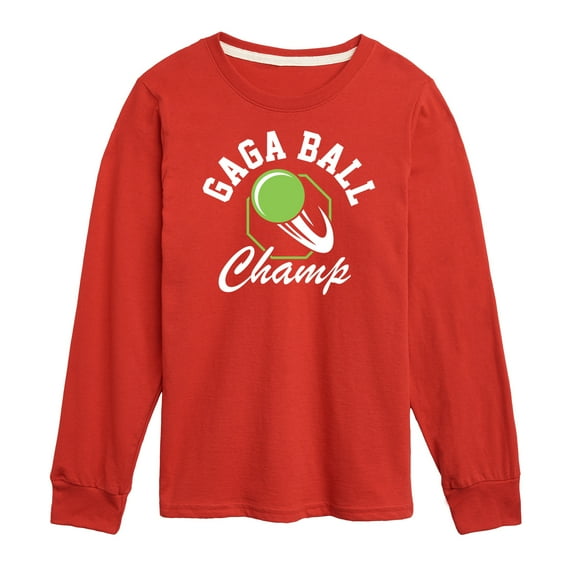 Instant Message - Gaga Ball Champ - Toddler & Youth Long Sleeve Graphic T-Shirt