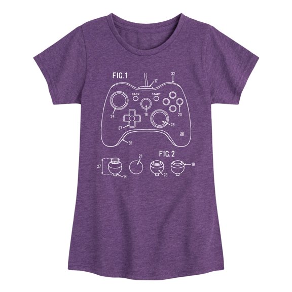 Instant Message - Game Controller Rendering - Youth Girls Short Sleeve T-shirt