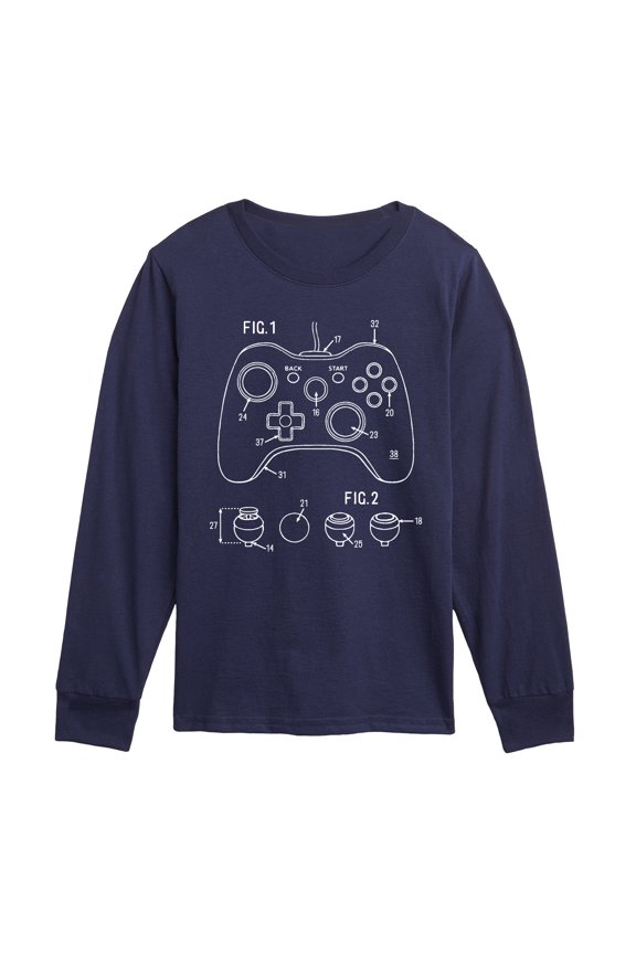 - Game Controller Rendering - Youth Long Sleeve Graphic T-shirt
