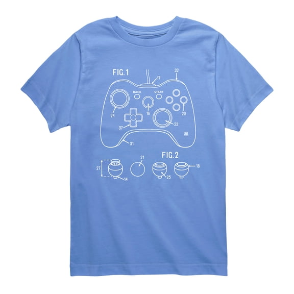 Instant Message - Game Controller Rendering - Youth Short Sleeve Graphic T-shirt