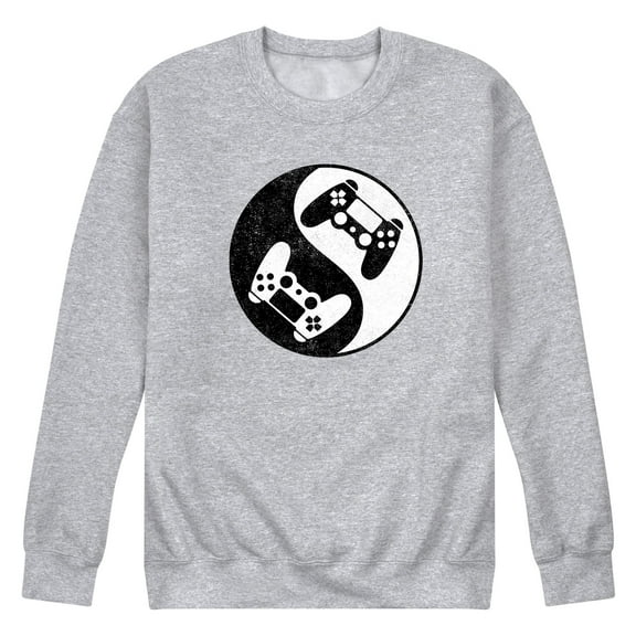 Instant Message - Game Controller Yin Yang - Men's Crew Neck Fleece Pullover