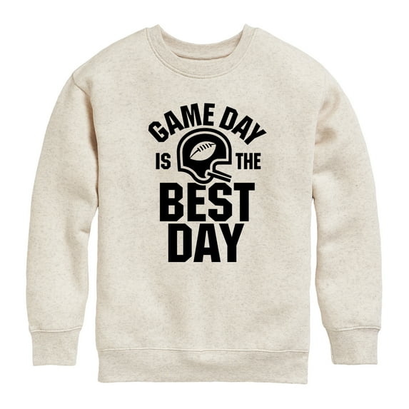 Instant Message - Game Day Best Day - Toddler & Youth Crewneck Fleece Sweatshirt