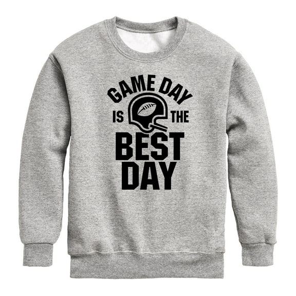 Instant Message - Game Day Best Day - Toddler & Youth Crewneck Fleece Sweatshirt