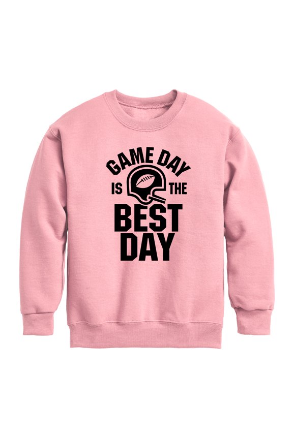 - Game Day Best Day - Toddler & Youth Crewneck Fleece Sweatshirt