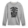 thumbnail image 1 of Instant Message - Game Day Best Day - Toddler & Youth Long Sleeve Graphic T-Shirt, 1 of 6