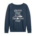 thumbnail image 1 of Instant Message - Game Day Favorite Day - Women's Lightweight French Terry Long Sleeve Shirt, 1 of 6