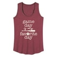 thumbnail image 1 of Instant Message - Game Day Favorite Day - Women's Racerback Tank Top, 1 of 6
