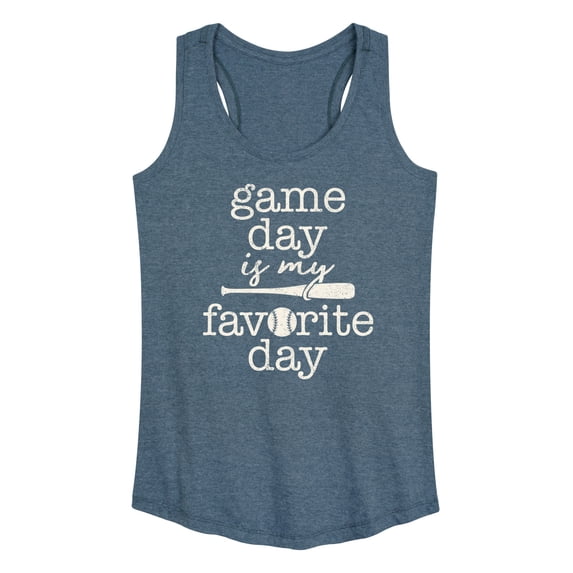 Instant Message - Game Day Favorite Day - Women's Racerback Tank Top