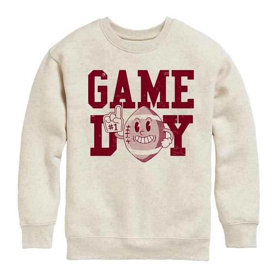 Instant Message - Game Day Football - Toddler & Youth Crewneck Fleece Sweatshirt
