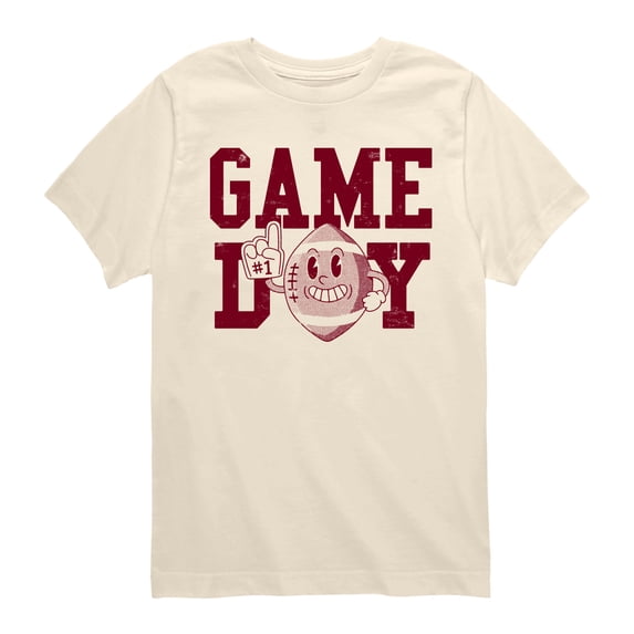 Instant Message - Game Day Football - Youth Boys Short Sleeve Graphic T-Shirt