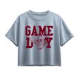thumbnail image 1 of Instant Message - Game Day Football Short Sleeve Boxy Graphic T-Shirt, 1 of 5