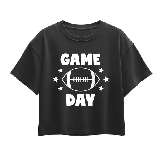 Instant Message - Game Day Football Short Sleeve Boxy Graphic T-Shirt