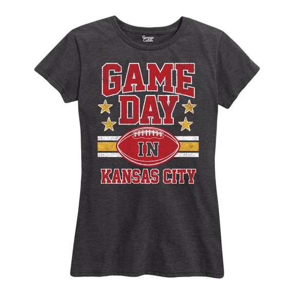 Instant Message - Game Day Kansas City Football - Women's Short Sleeve Graphic T-Shirt